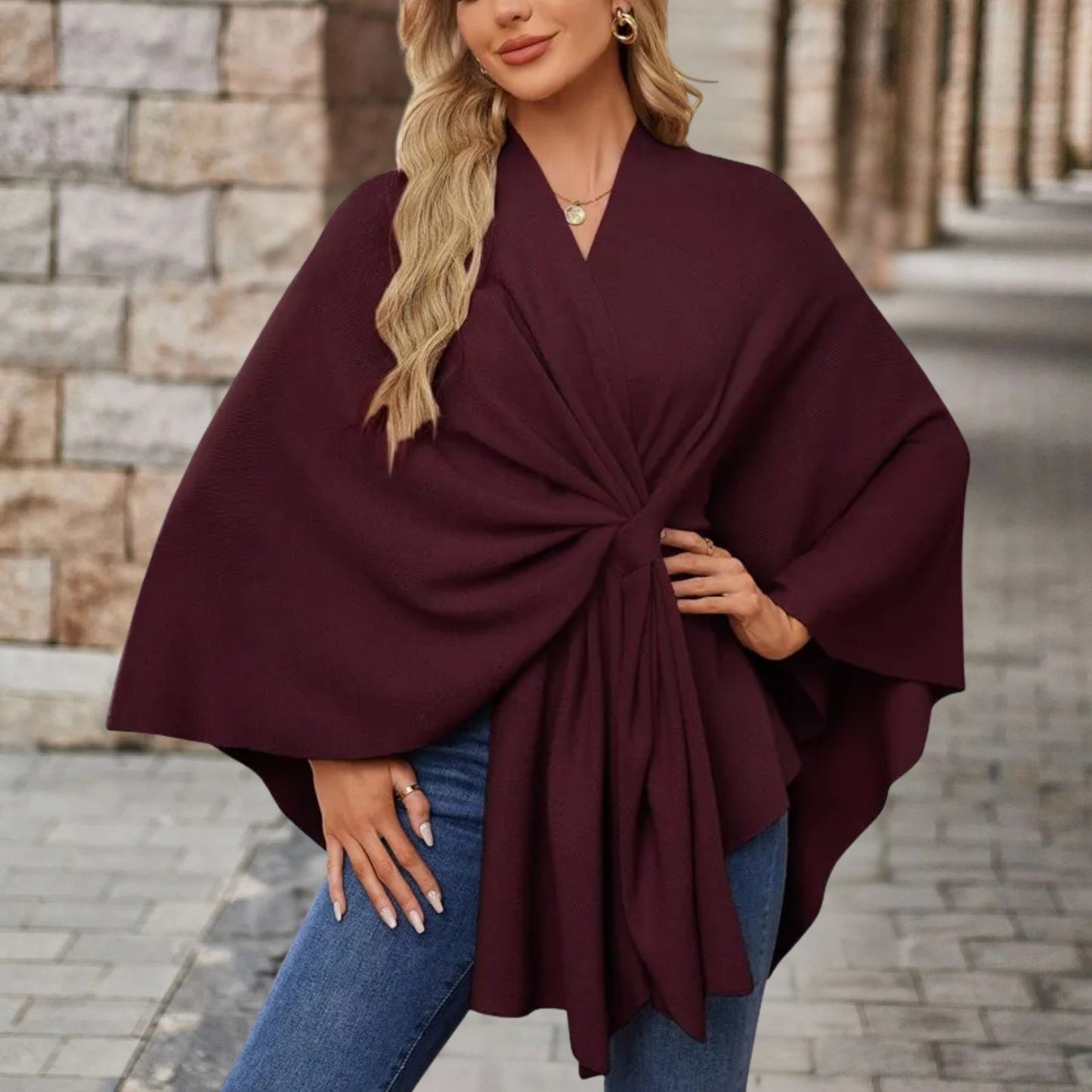 Silei | Elegancki Sweter Poncho