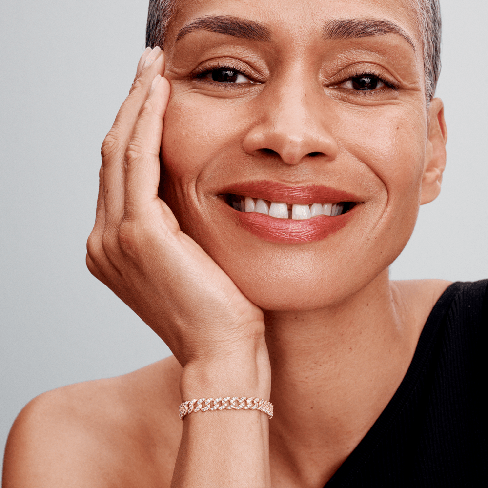 Shannelise | Kubańska Różowa Bransoletka 18k Złoto