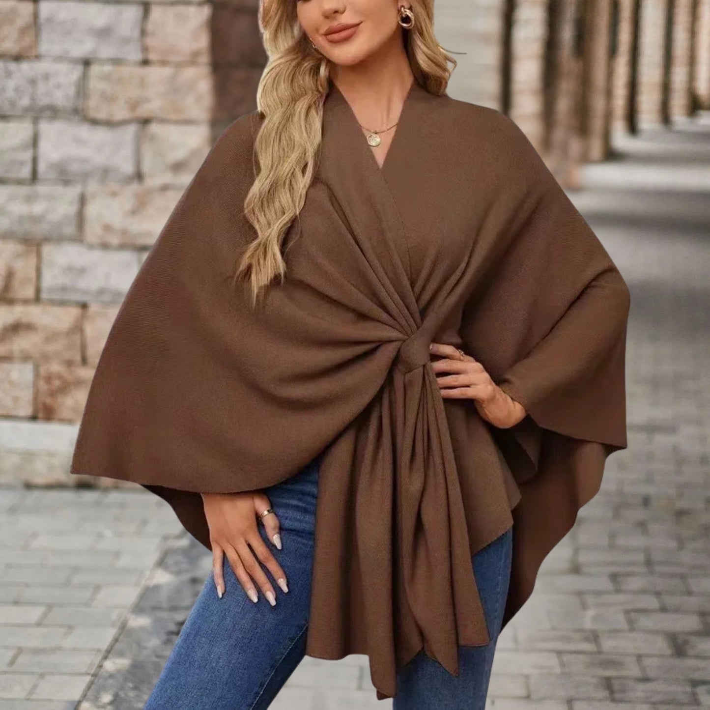 Silei | Elegancki Sweter Poncho