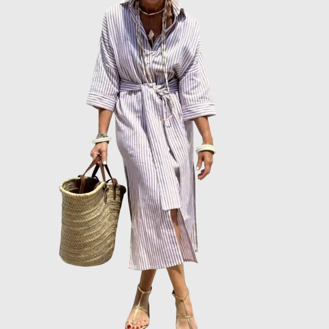 Ellen™ | Klasyczna Sukienka w Paski