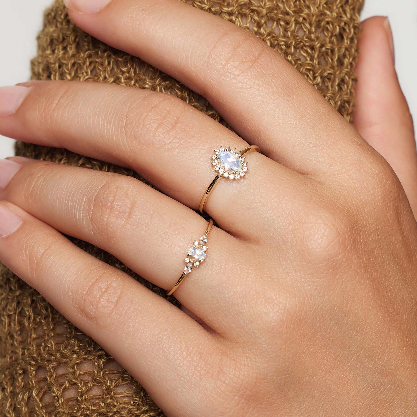 Lioravelle | Fioletowy Pierścionek Diamentowy 18k Złoto