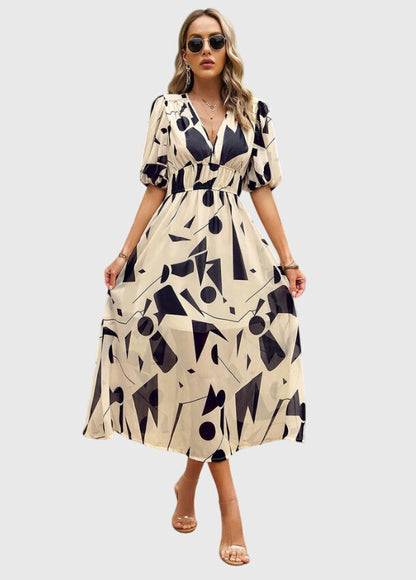 Merlin™ | Modelująca Kwiatowa Sukienka Midi