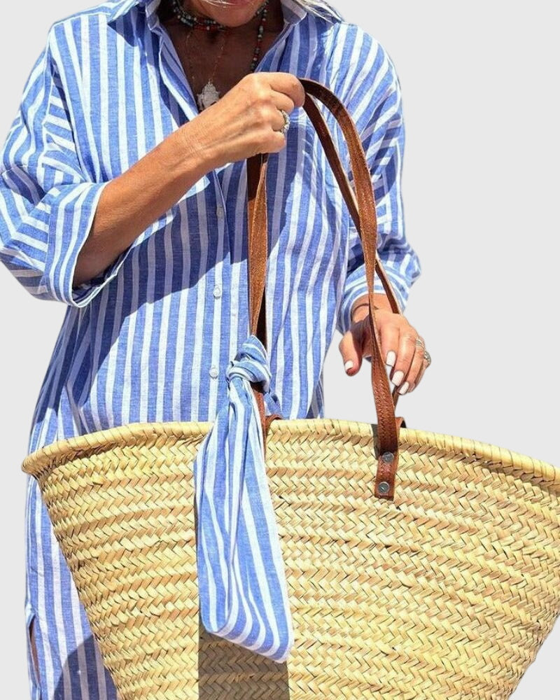 Ellen™ | Klasyczna Sukienka w Paski