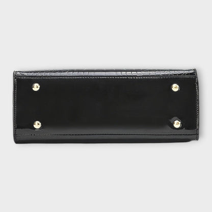 Olivia - Torebka z błyszczącym wzorem krokodyla